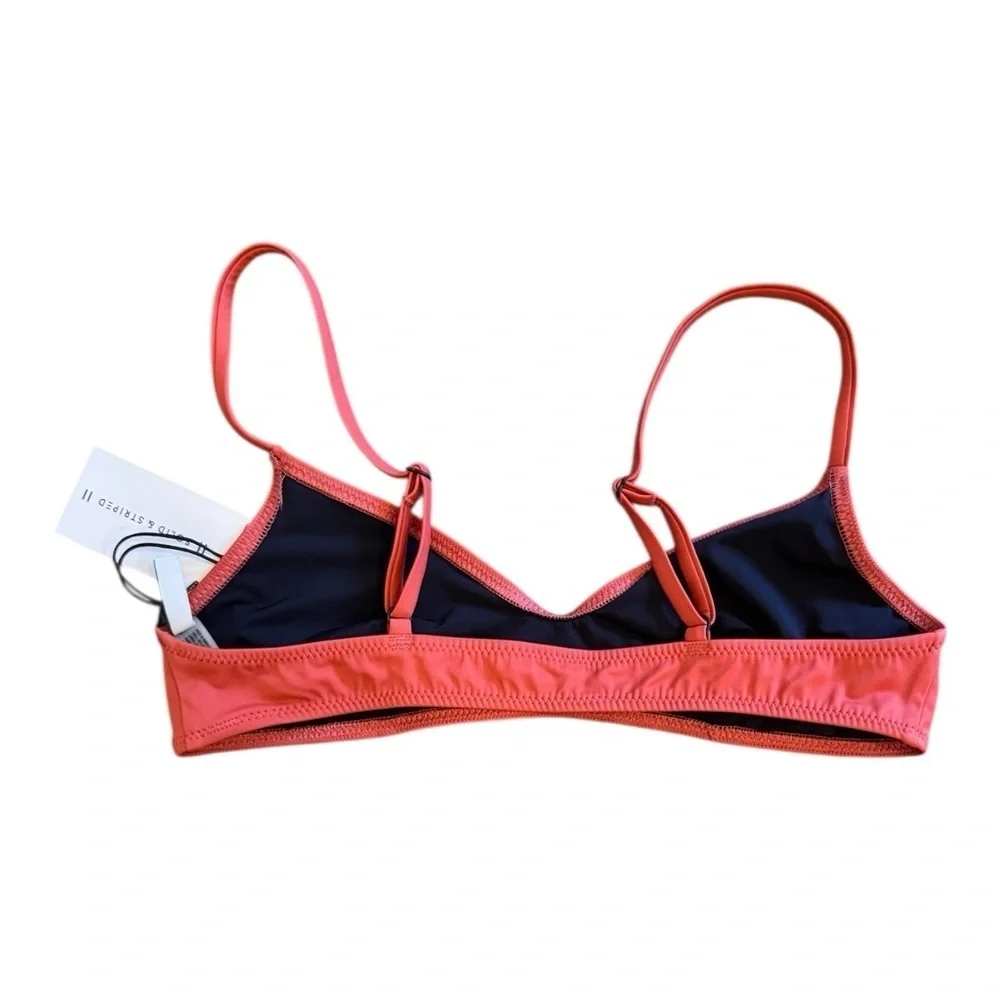 Solid & Striped The Rachel Bikini Top In Ruby NWT